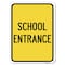 Signmission School Entrance Heavy-Gauge Aluminum Rust Proof Parking Sign, 18" x 24", A-1824-24451 A-1824-24451 - alternate 1